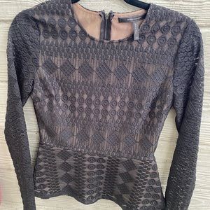 BCBGMaxazria black lace top XS.